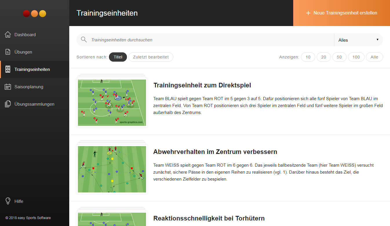 easy Sports Organizer